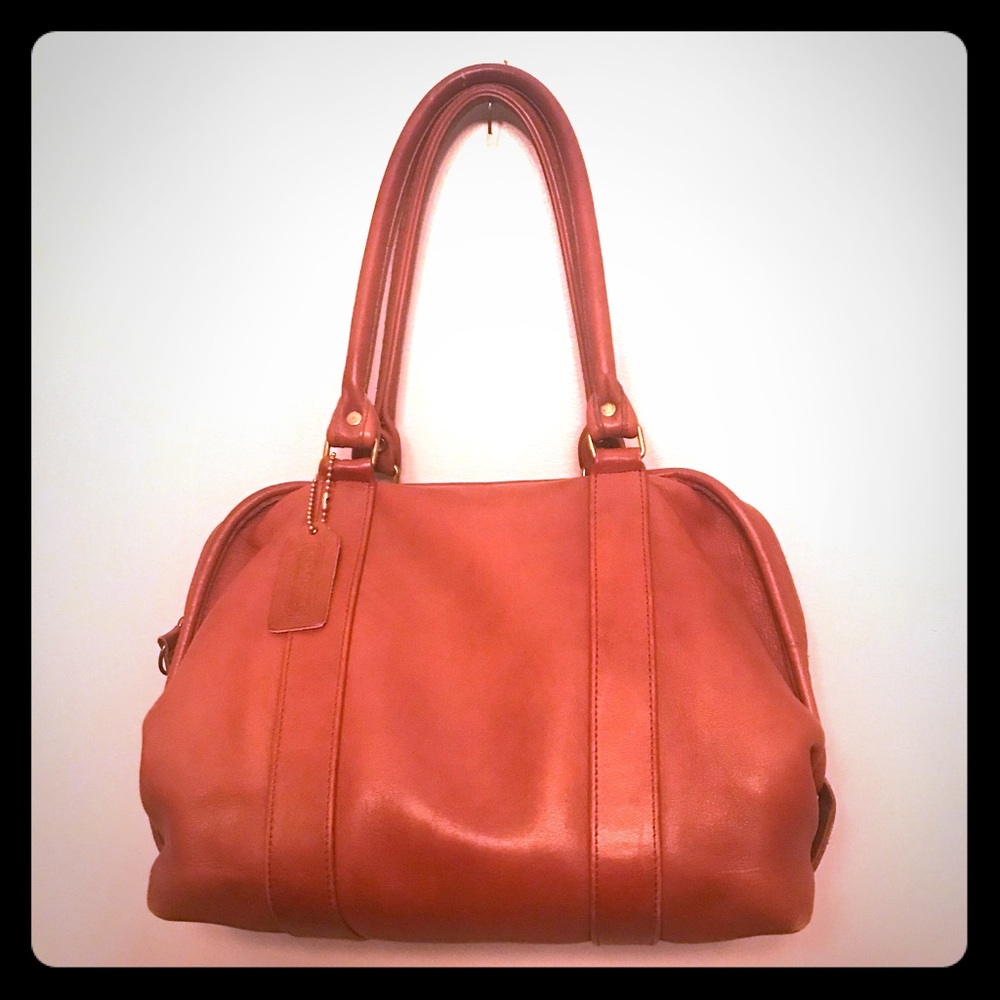 Authentic Coach Vintage Saddle Leather Satchel